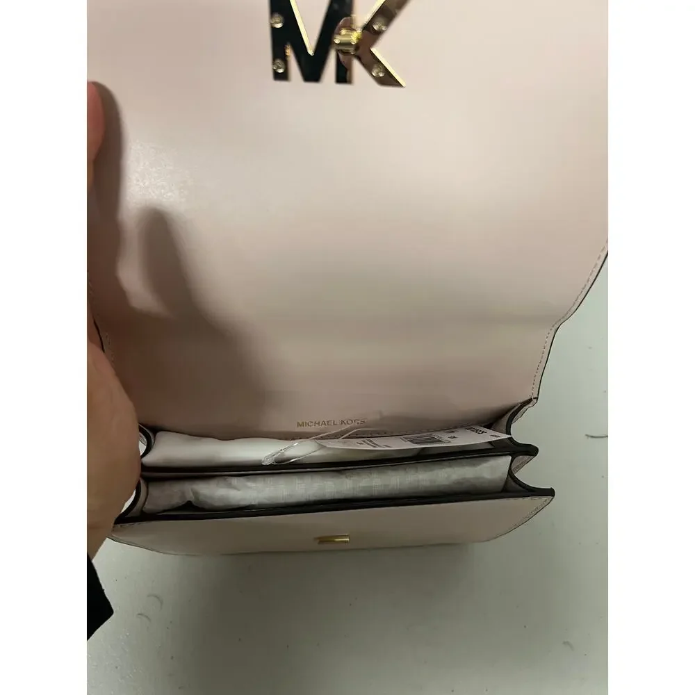 Michael Kors 30H8MOXL7M Mott Large Metallic Deco Leather Crossbody Bag - Picture 5 of 8